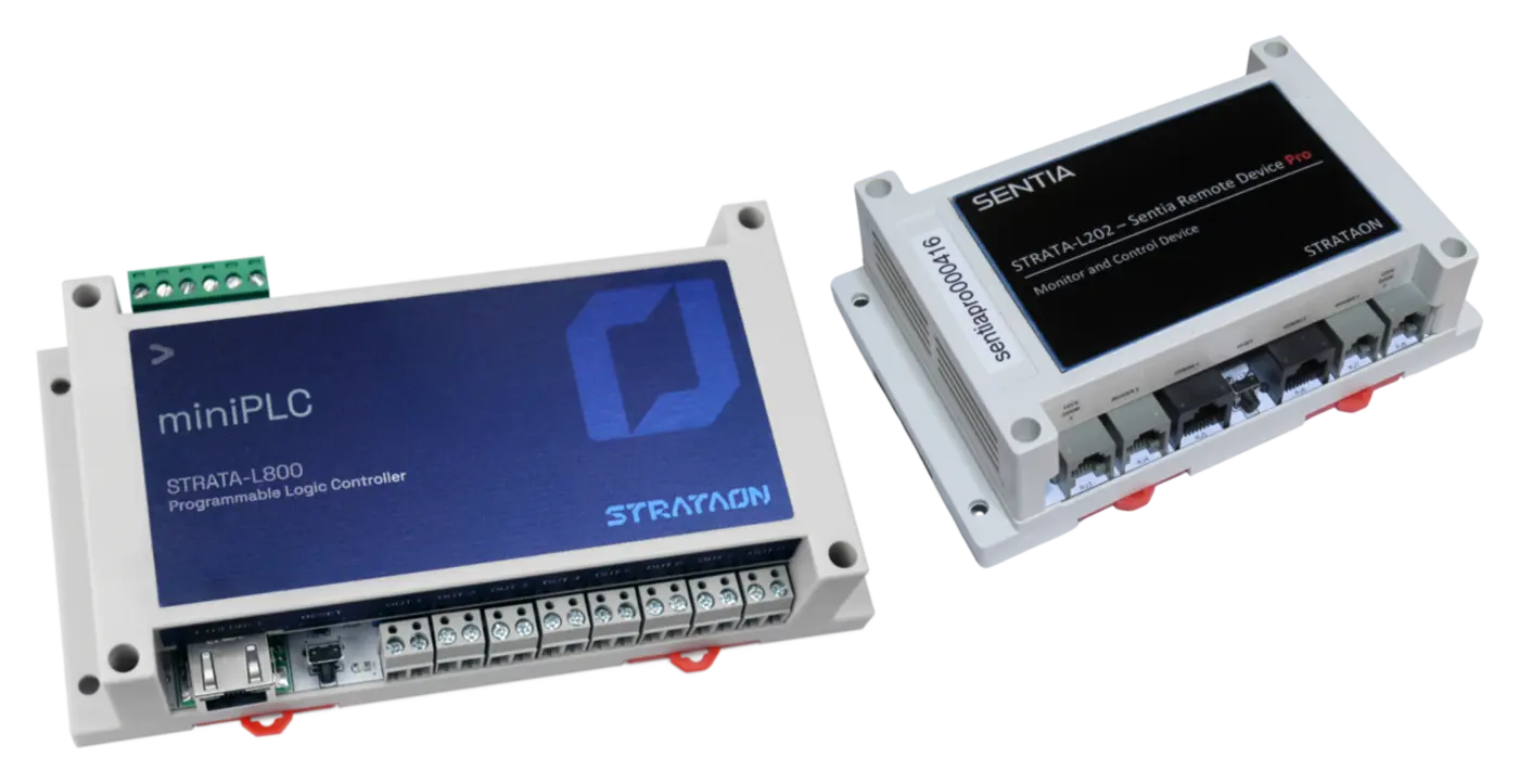 Controladores miniPLC e miniENV da Strataon para automação predial e industrial